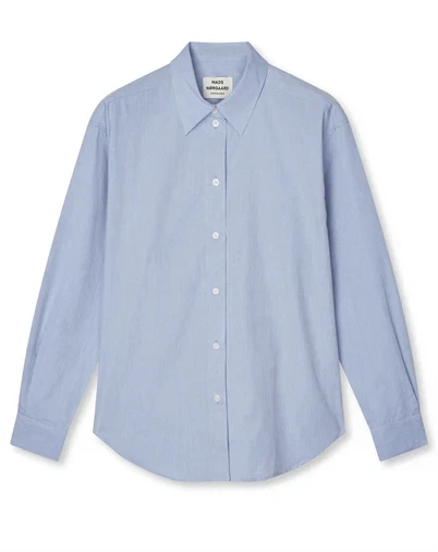 Mads Nørgaard - Prime Poplin Crelly Skjorte - Eventide